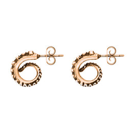 9ct Rose Gold Tentacle Curl Stud Earrings