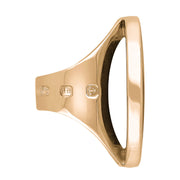 9ct Rose Gold Turquoise Hallmark Large Round Ring