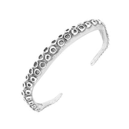 9ct White Gold Octopus Tentacle Torc Bangle, B1150