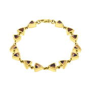 9ct Yellow Blue John Curved Triangle Bracelet