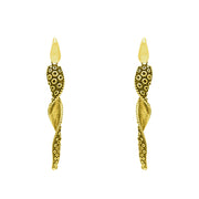 9ct Yellow Gold Tentacle Twist Drop Earrings, E2463