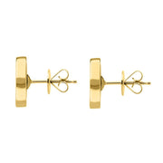 9ct Yellow Gold Bauxite Flore Filigree Stud Earrings, E1782_2