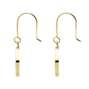 9ct Yellow Gold Blue Goldstone Round Tree of Life Drop Earrings, E2429.