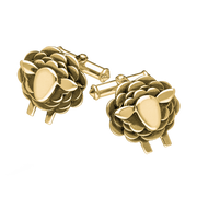 9ct Yellow Gold Sheep Cufflinks, CL549.