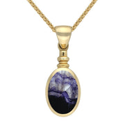 9ct Yellow Gold Blue John Bottletop Necklace P008
