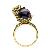 9ct Yellow Gold Blue John Medium Hedgehog Ring R1163