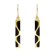 9ct_Yellow_Gold_Whitby_Jet_Slim_Four_Stone_Drop_Earrings_E555.