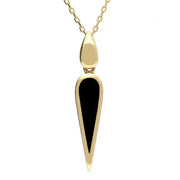 9ct Yellow Gold Whitby Jet Toscana Pear Drop Two Piece Set S057