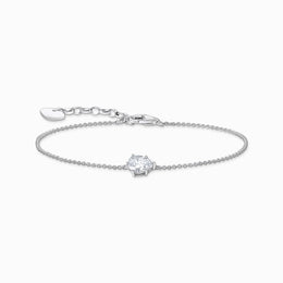 Thomas Sabo Sterling Silver Teardrop White Zirconia Bracelet