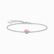 Thomas Sabo Sterling Silver Teardrop Pink Zirconia Bracelet