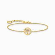 Thomas Sabo Gold Plated Sterling Silver Tree of Love Bracelet