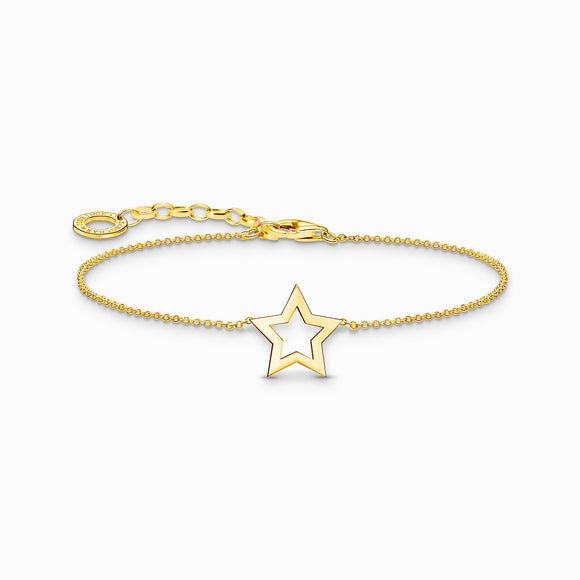 Thomas Sabo Gold Plated Sterling Silver Star Bracelet
