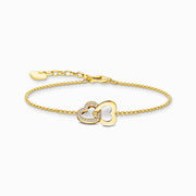 Thomas Sabo Gold Plated Sterling Silver Intertwined Hearts Bracelet