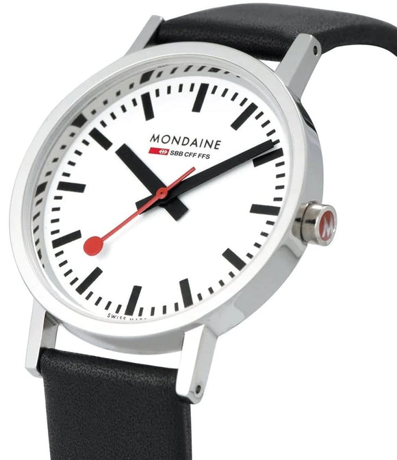 Mondaine Classic Vegan Grape Leather Watch