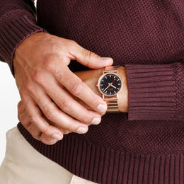 Mondaine Classic Rose Gold Watch