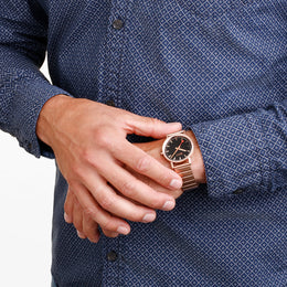 Mondaine Classic Rose Gold Watch