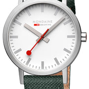 Mondaine Watch Classic Park Green Textile A660.30360.17SBS