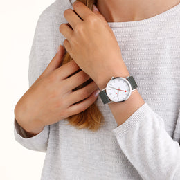 Mondaine Classic Park Green Textile Watch