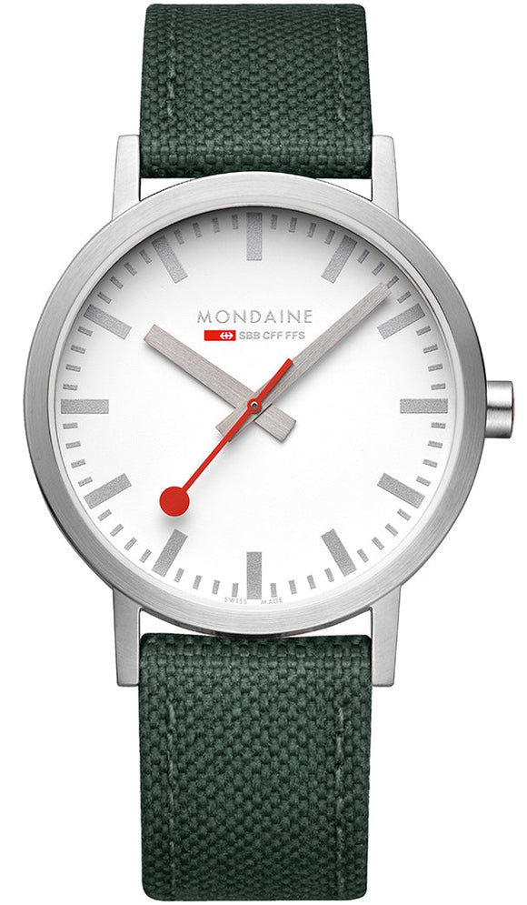 Mondaine Classic Park Green Textile Watch
