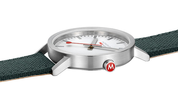 Mondaine Classic Park Green Textile Watch