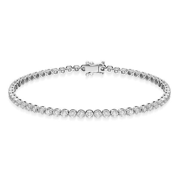 00142830 18ct White Gold 2.20ct Diamond Tennis Bracelet, B1075.
