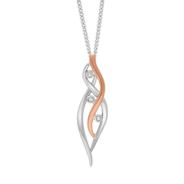 Clogau Swallow Falls Sterling Silver White Topaz Pendant, 3SCTWIP