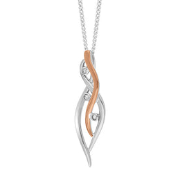 Clogau Swallow Falls Sterling Silver White Topaz Pendant, 3SCTWIP