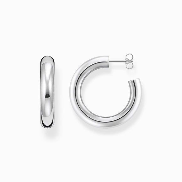 Thomas Sabo Sterling Silver Medium Classic Chunky Hoop Earrings