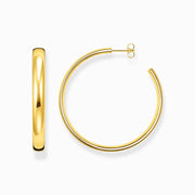 Thomas Sabo Gold Plated Sterling Silver Large Hoop Earrings