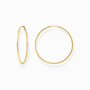 Thomas Sabo Gold Plated Sterling Silver Large Hoop Earrings