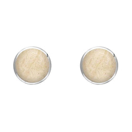C W Sellors Sterling Silver Coquina 5mm Classic Small Round Stud Earrings, E002.