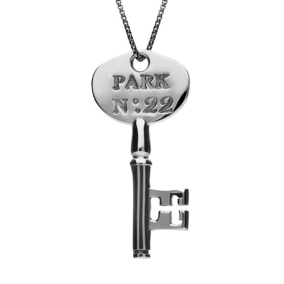Sterling Silver No. 22 Key Necklace, P3243.