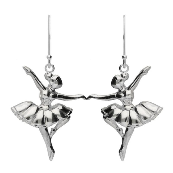 Sterling Silver Ballerina Passe Hook Drop Earrings E2233
