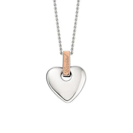 Clogau Cariad Sterling Silver Heart Necklace, 3SCA012.