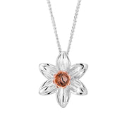 Clogau Daffodil Sterling Silver Necklace, 3SDP3.