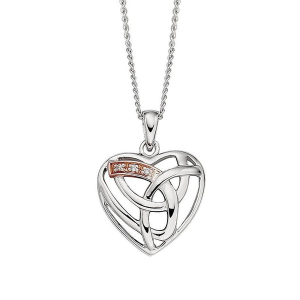 Clogau Eternal Love Sterling Silver Diamond Necklace, 3SELP.