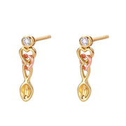 Clogau Lovespoons 9ct Yellow Gold Citrine Earrings, LSDE1.