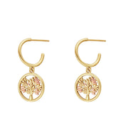 Clogau Tree of Life 9ct Gold Drop Earrings, GTOL0014