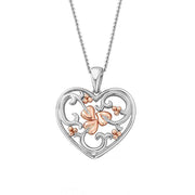 Clogau Tree of Life Sterling Silver One Heart Necklace D