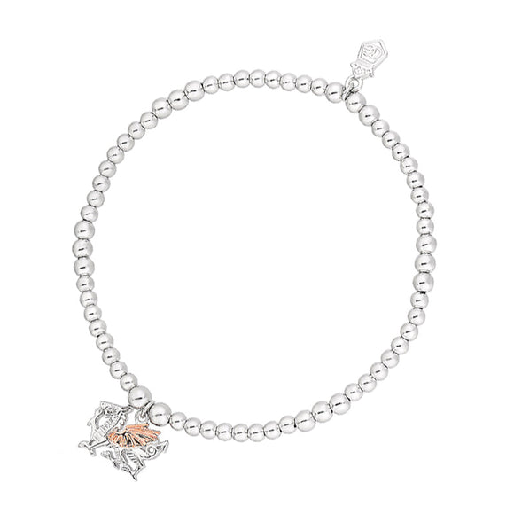 Clogau Affinity Sterling Silver Dragon Beaded Bracelet