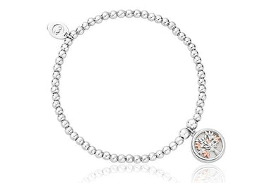 Clogau Affinity Tree Of Life Sterling Silver White Mother Of Pearl Bead Bracelet 3SBB92R