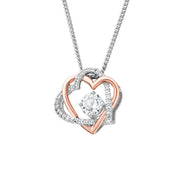 Clogau Always in my Heart Sterling Silver White Topaz Pendant, 3SAMH0091