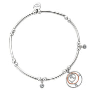 Clogau Awyr Y Nos Affinity Sterling Silver White Topaz Bracelet 16.5-17.5cm, 3SAFF0192