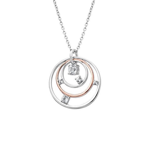 Clogau Awyr Y Nos Sterling Silver White Topaz Pendant, 3SAYN0190