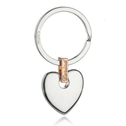 Clogau Cariad Silver and Gold Tone Keyring, 7CKRDKR.