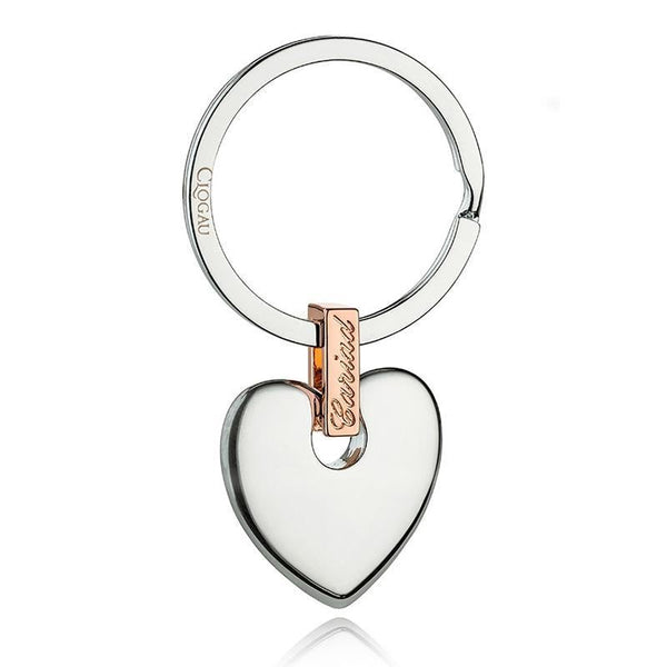 Clogau Cariad Silver and Gold Tone Keyring, 7CKRDKR.