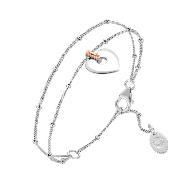 Clogau Cariad Sterling Silver Double Chain Bracelet D