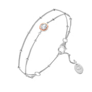 Clogau Celebration Sterling Silver Double Chain Bracelet