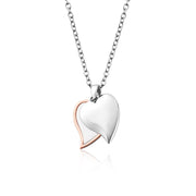 Clogau Cwtch Double Heart Sterling Silver Drop Pendant, 3SCWT0184