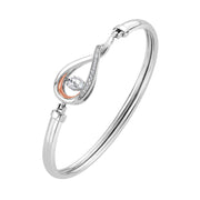 Clogau Eternity Dancing Sterling Silver White Topaz Bangle